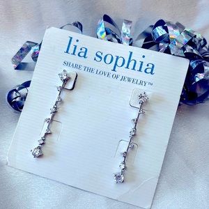 Lia sophia Austrian Crystal Dangle Pierced Earrings
